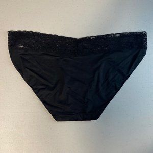 Barely There Brand Super Soft Black Bikini's with Lace Waist Band